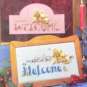 Welcome crossstitch patterns, 2 designs included